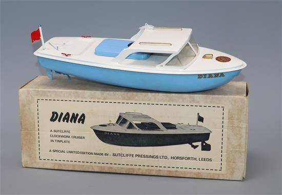 A Sutcliffe Diana cruiser model, boxed